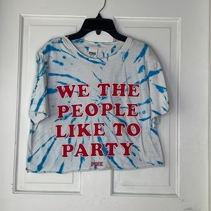Victoria’s Secret PINK Cropped America Tee